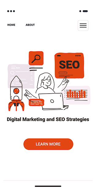 Digital marketing and SEO strategies illustrated with graphs, charts, and keywords on a modern workspace background.