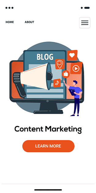 A laptop displaying a blog post about content marketing strategies and tips for effective online engagement. Content Marketing